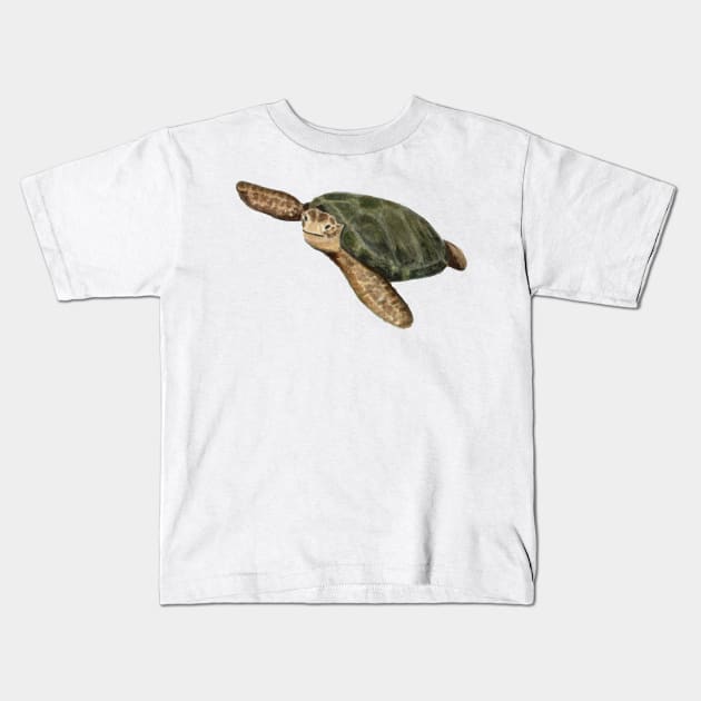 sea turtle Kids T-Shirt by Zamen